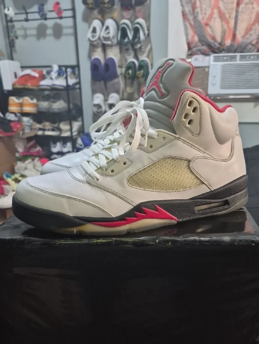 SAMPLE Air Jordan 5 Retro 'Fire Red' (2013) Mens 14 EUC